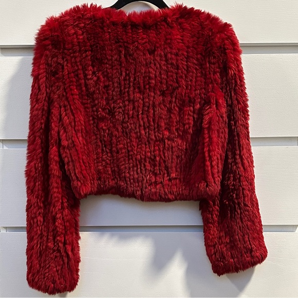 Chic Red Teddy Jacket - Picture 3 of 3